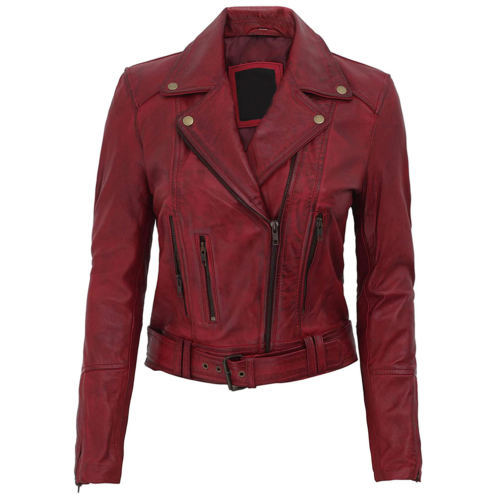 Leather jacket woman