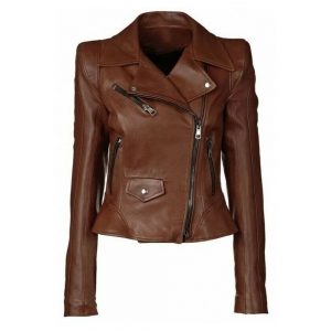 Leather jacket woman