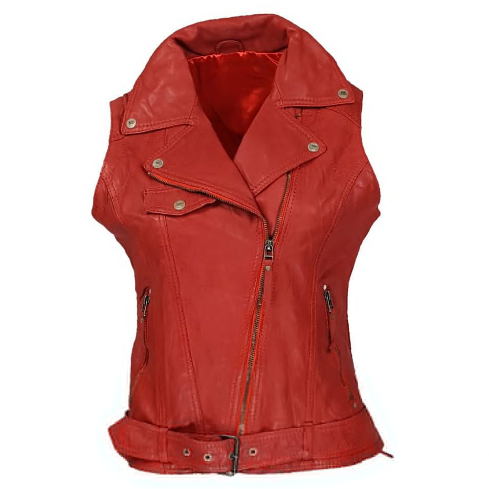 Women Leather Vest