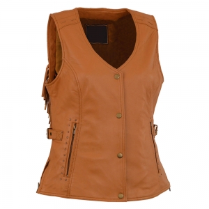 Women Leather Vest
